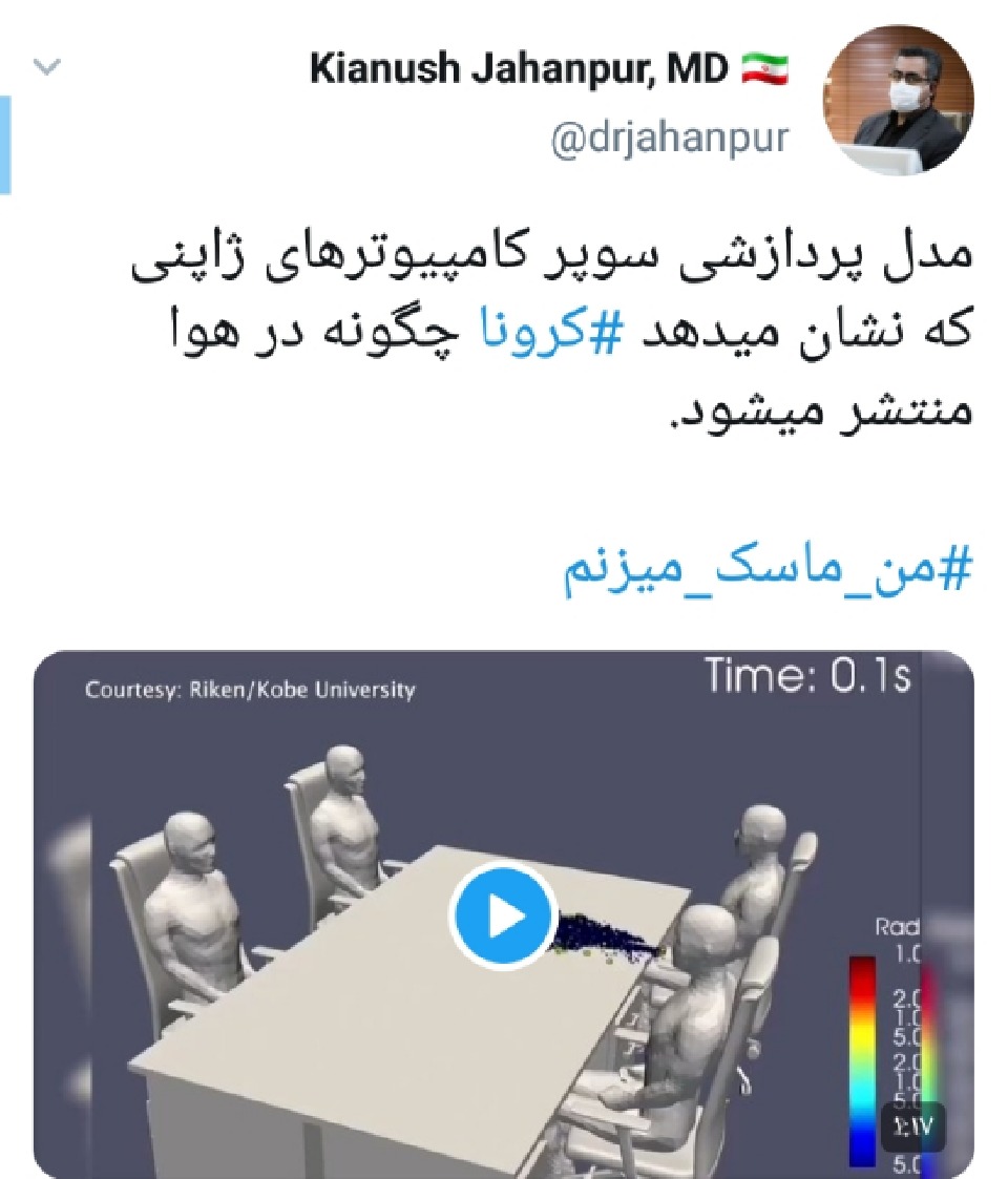 انتشار کرونا در هوا