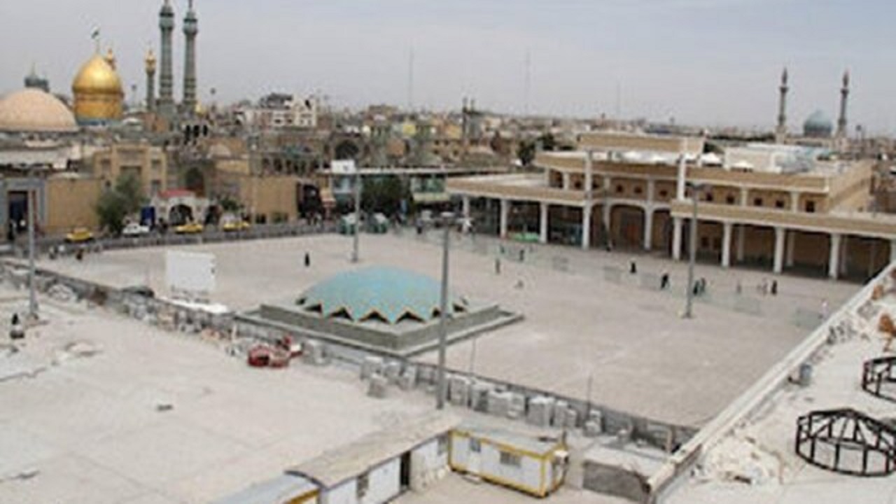 صحن جامع فاطمی مزین به نام پیامبر اعظم(ص) شد