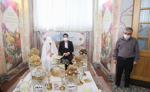 پیوند آسمانی بیش از ۵۰ زوج در حرم مطهر حضرت معصومه(س)برگزار شد