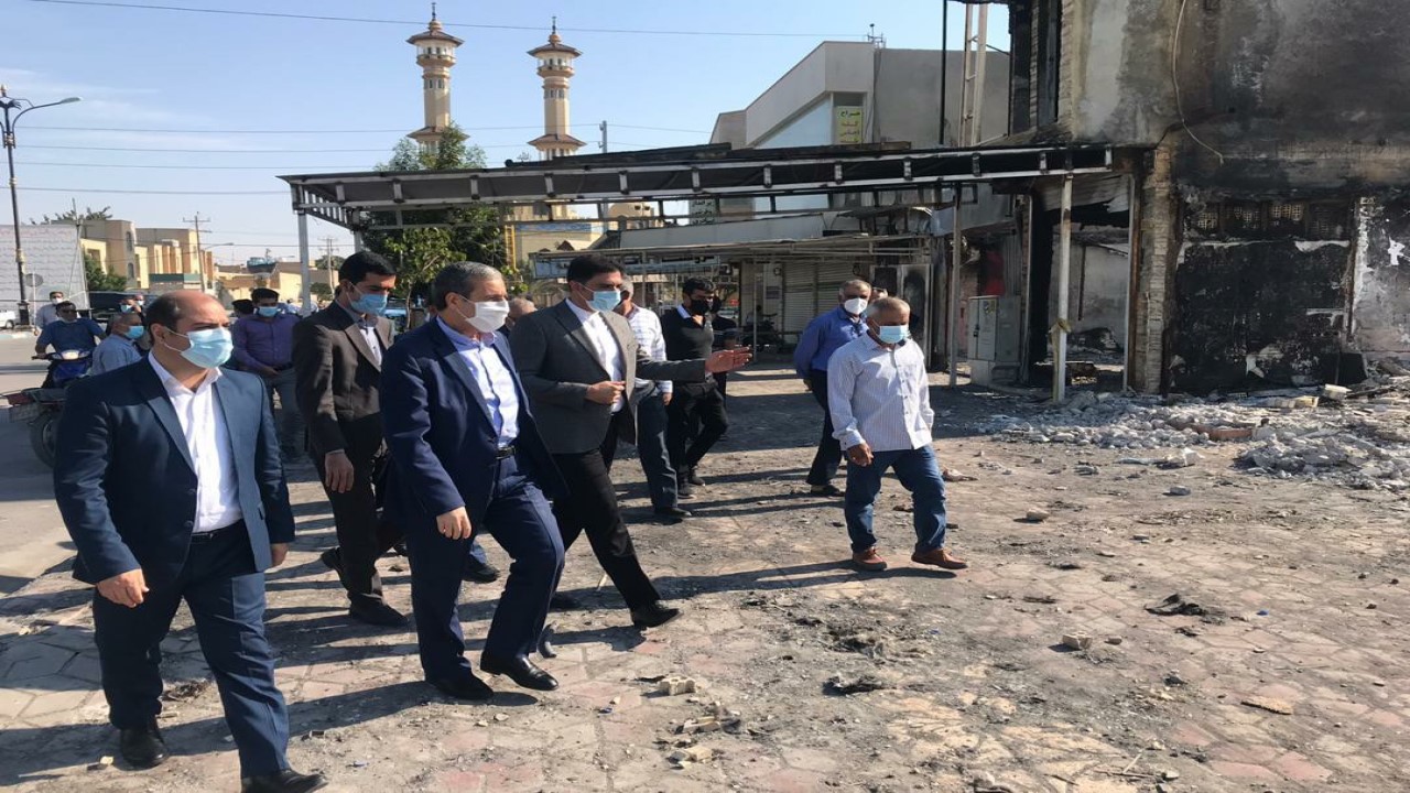 معاون توسعه مناطق محروم ریاست جمهوری روند بازسازی بازارچه دیلم را بررسی کرد