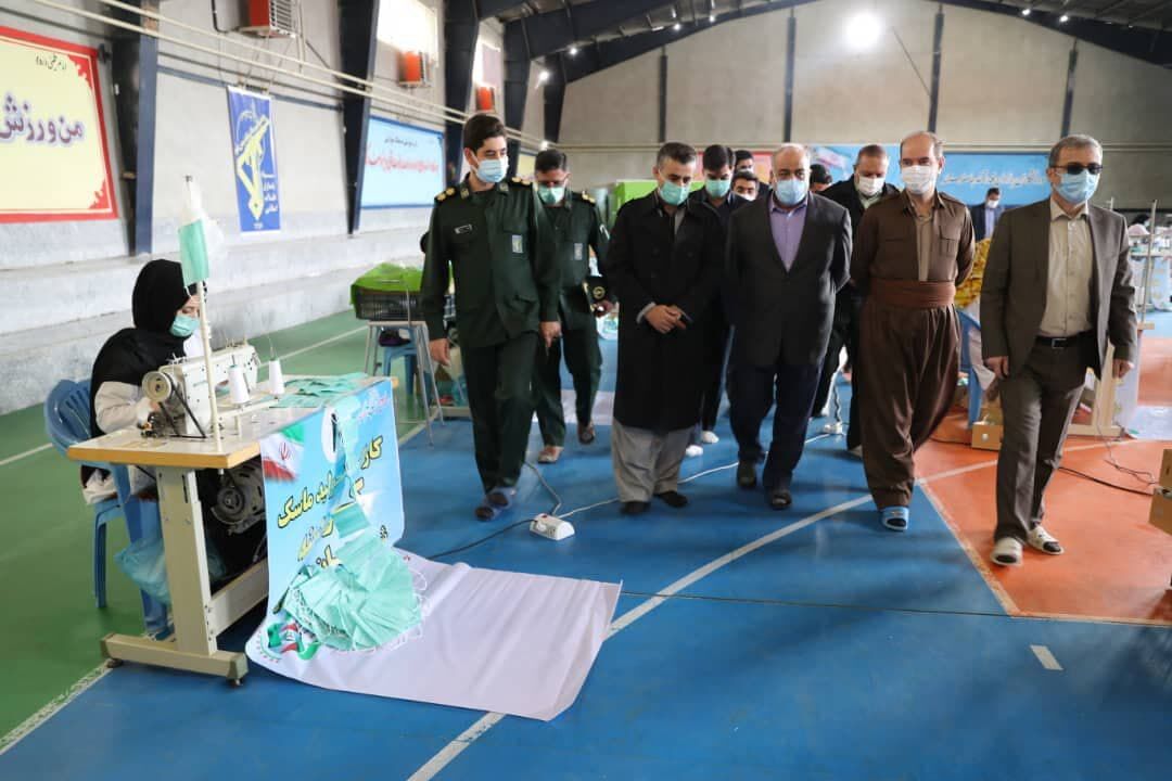 استان کرمانشاه در تولید ماسک به خود کفایی رسیده است