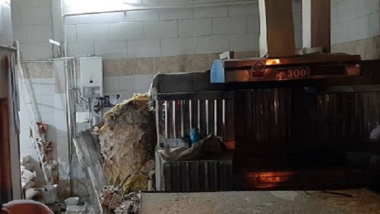 نشت گاز و انفجار در نانوایی در قزوین