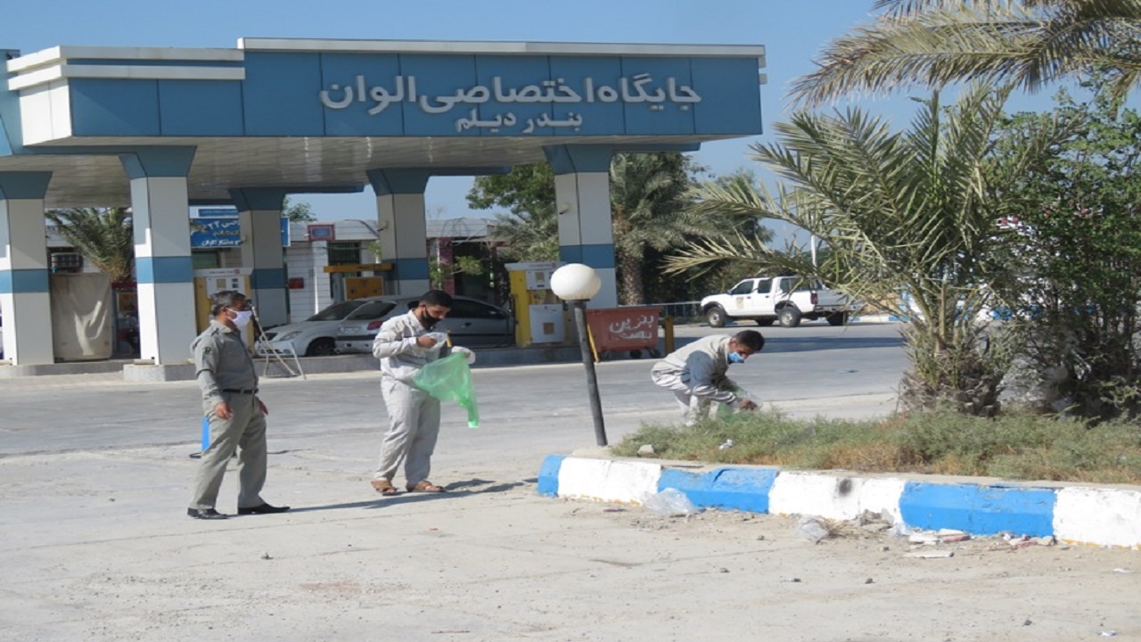 جایگاه سوخت بنزین ورودی شهر دیلم پاک&zwnj;سازی شد