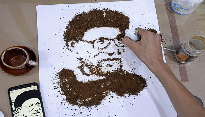 نقاشی با قهوه + عکس