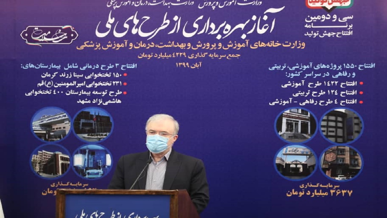 ثبت رکورد تاریخی افتتاح ۱۰ هزار و ۶۰۰ تخت بیمارستانی/ کمبود تخت در مناطق مرزی نداریم