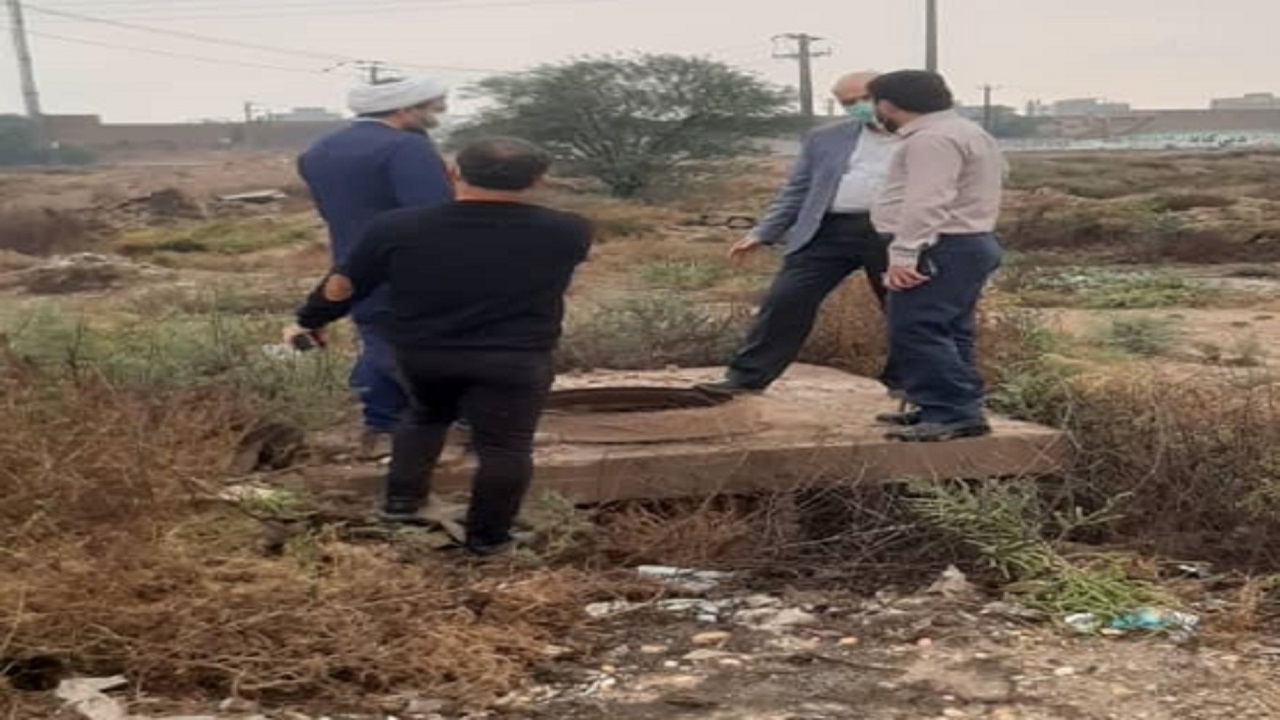 بازدید مسئولان از کانال‌های دفع آب‌های سطحی در اهواز