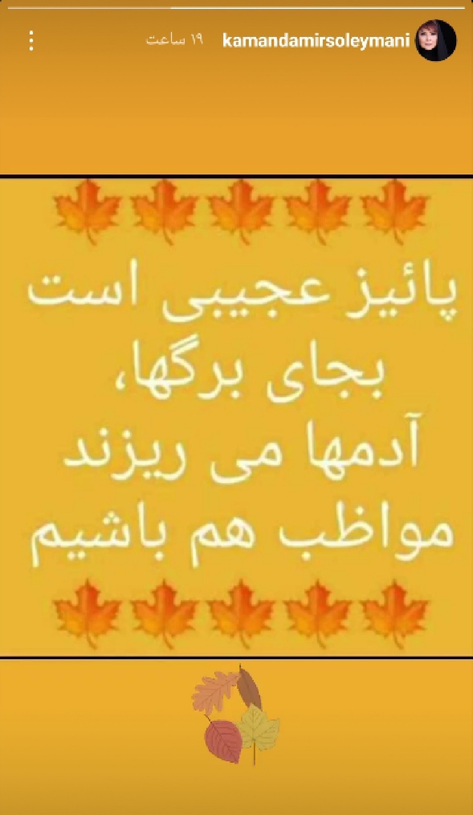 استوری تکان دهنده کمند امیرسلیمانی
