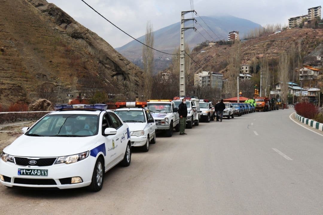 برگزاری مانور ستاد برف روبی شهرداری اوشان، فشم، میگون