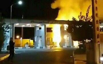 آتش سوزی جایگاه سی ان جی در گناباد