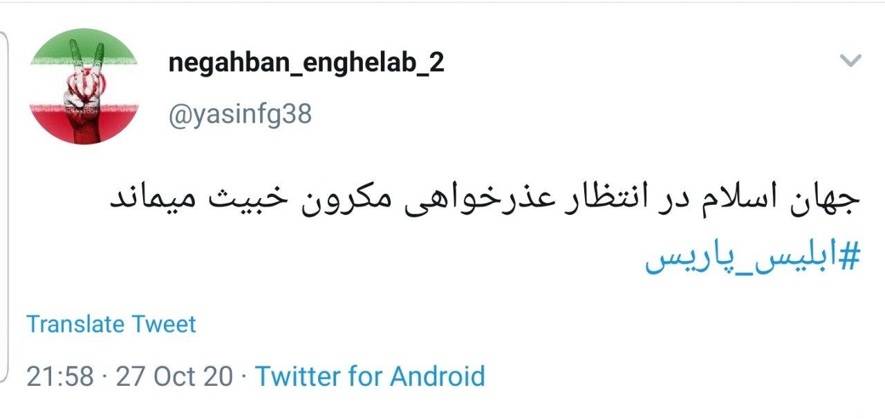 جهان اسلام در انتظار عذرخواهی مکرون خبیث میماند