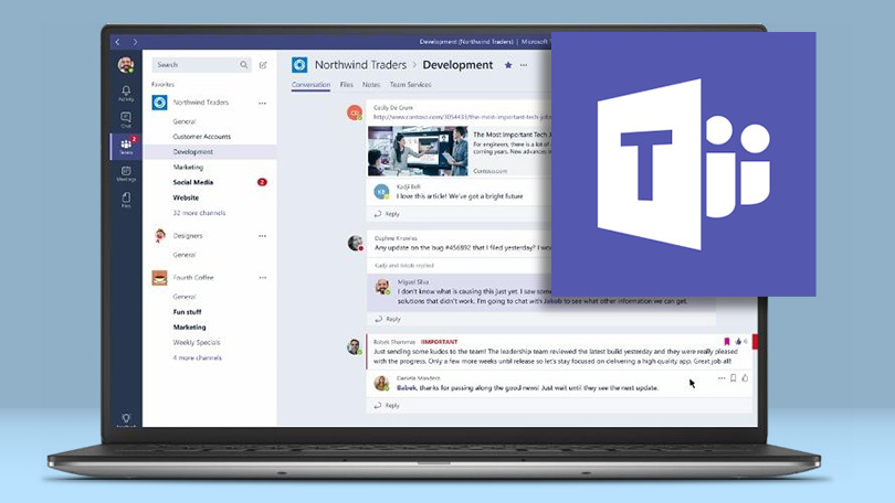 رقابت ضعیف Slack با Microsoft Teams