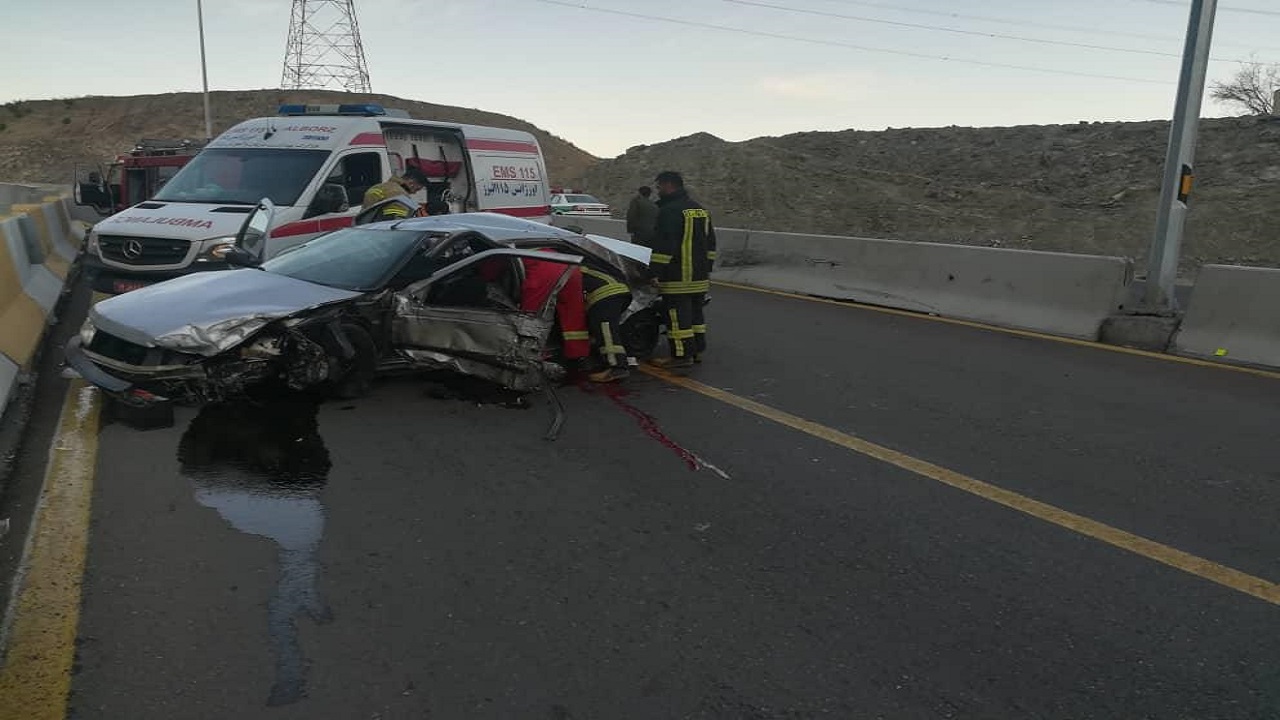 دو فوتى در سانحه رانندگى بزرگراه همت