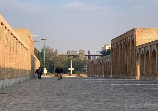 حریم منظری پل تاریخی خواجو اصفهان شکسته شد