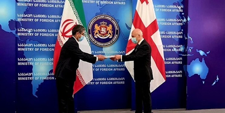 سفیر جدید ایران رونوشت استوارنامه خود را تقدیم وزیر خارجه گرجستان کرد