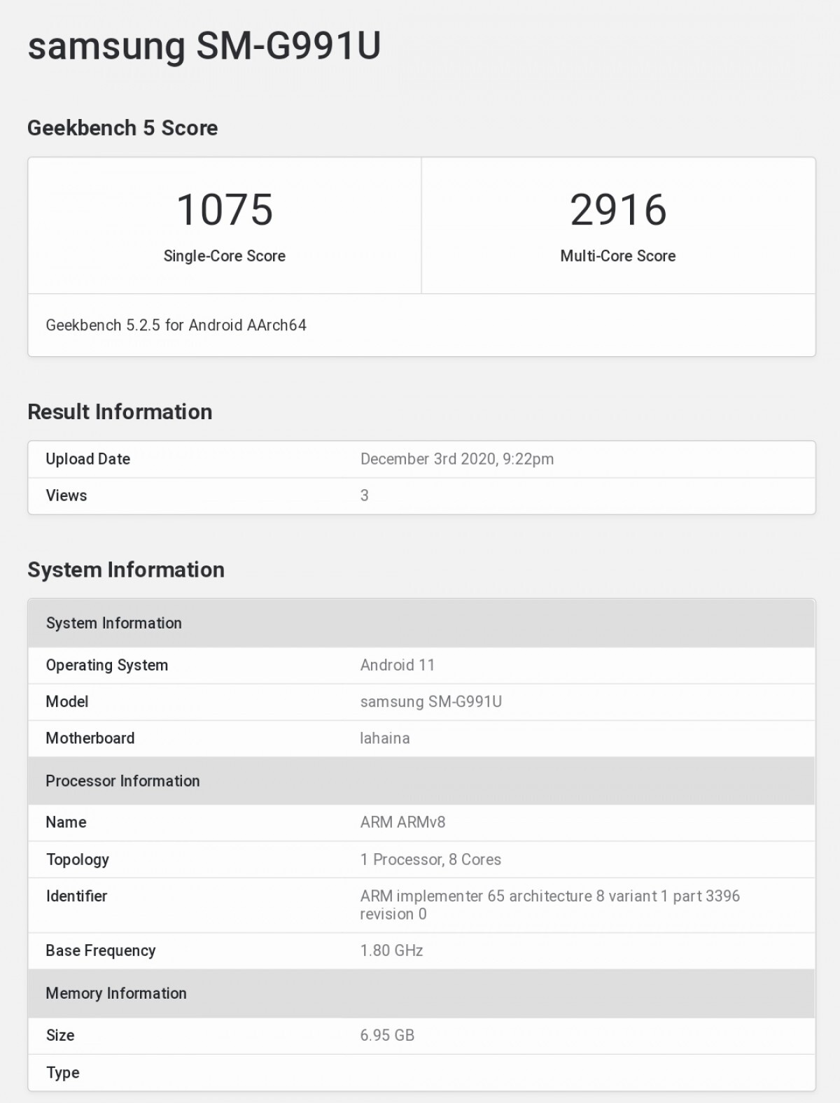 نتایج بنچ مارک گوشی Samsung Galaxy S21 منتشر شد
