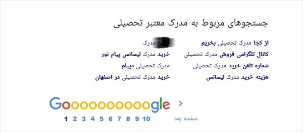 مدرک فروشی آزادانه در بستر اینترنت/ بفرمایید مدرک پیام نور، همراه با ریزنمرات و استعلام از دانشگاه!