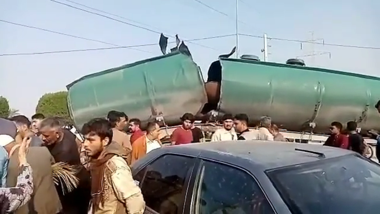 انفجار تانکر سوخت رسان در برازجان دو مصدوم داشت