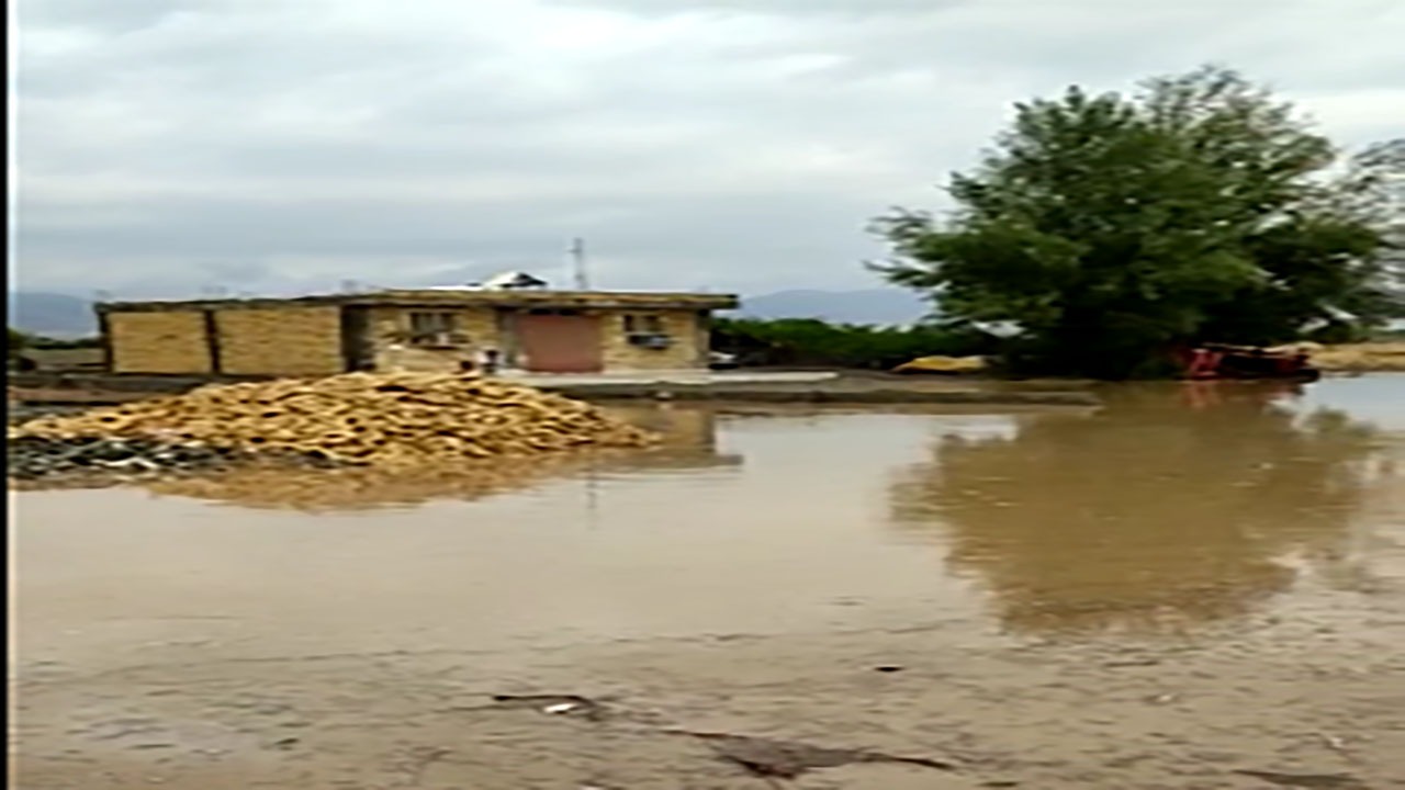 آبگرفتگی منازل در روستای چاه حسن + فیلم