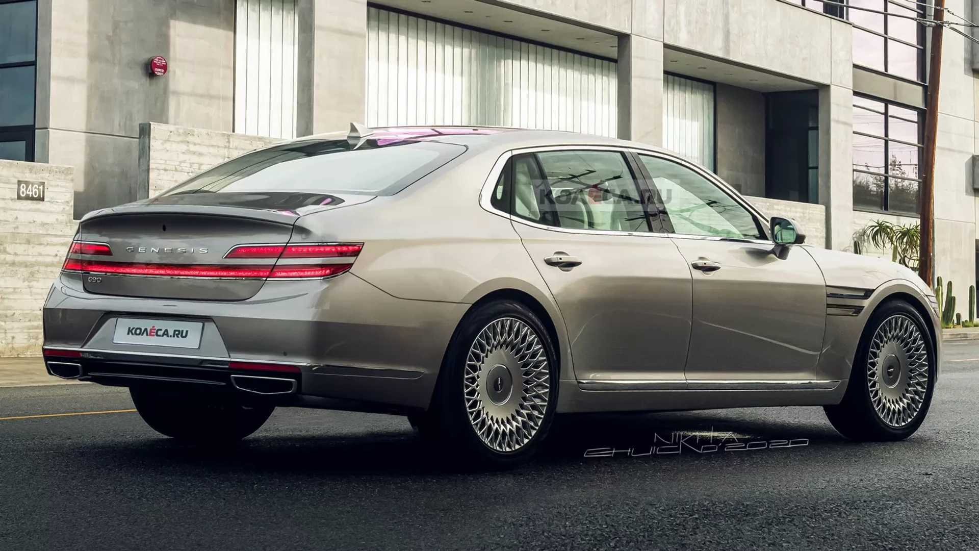 2022 Genesis G90 به طور اختصاصی براساس عکسهای جاسوسی ارائه شده است