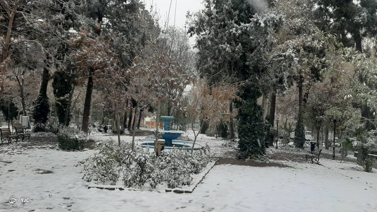 بارش برف پاییزی، مشهد را سفید پوش کرد