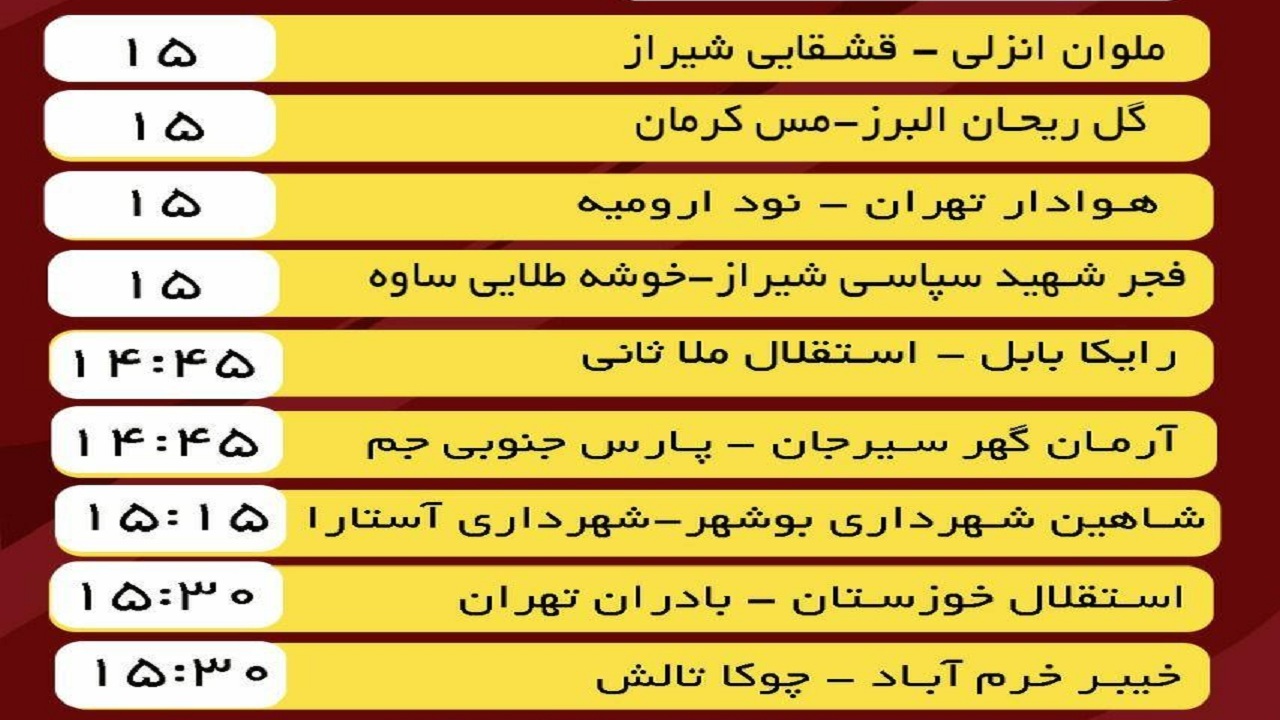 نمایندگان بوشهر اولین دیدار را در لیگ دسته اول فوتبال برگزار می&zwnj;کنند