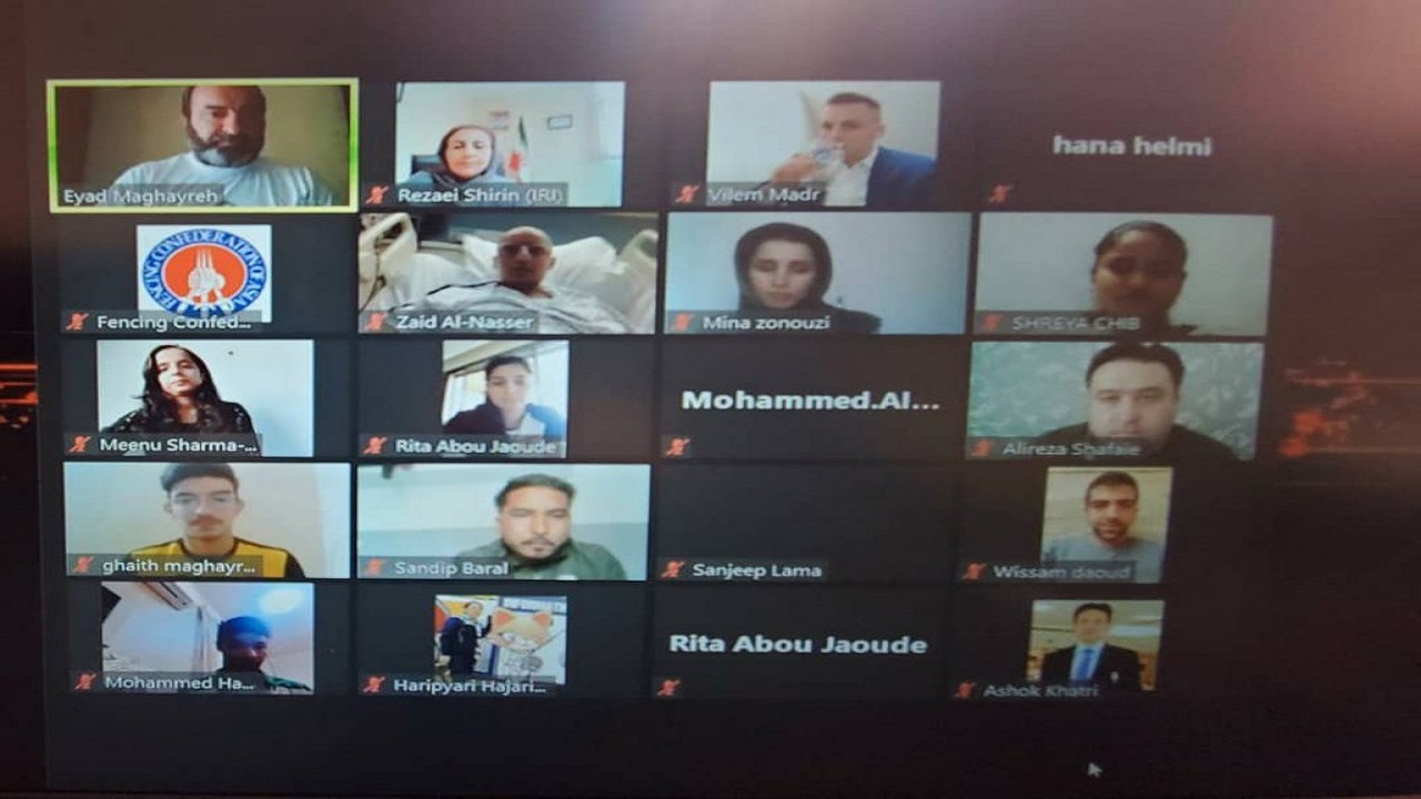 حضور چشم گیر نمایندگان داوری شمشیربازی ایران در وبینار آموزشی آسیا
