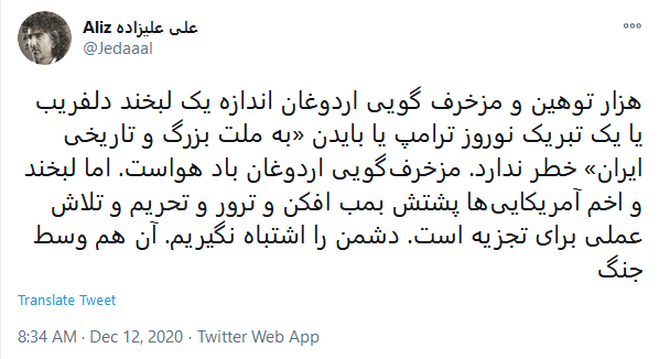 واکنش چهره&zwnj;های سیاسی به گزافه گویی&zwnj;های اردوغان