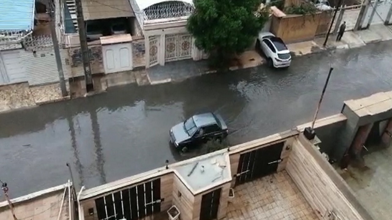 «محله کیان آباد» در اهواز به دریاچه تبدیل شد + فیلم