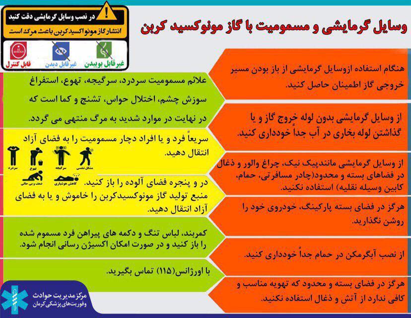  نکات ایمنی در استفاده از وسایل گرمایشی 