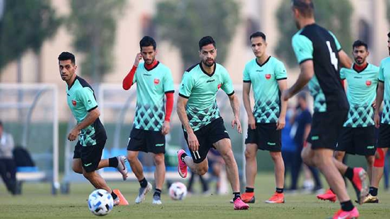 تمرین شاداب تیم فوتبال پرسپولیس در دوحه