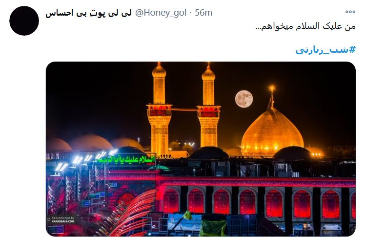 سلام میدهم و دلخوشم که فرمودید / هرآنکه در دل خود یاد ماست زائر ماست