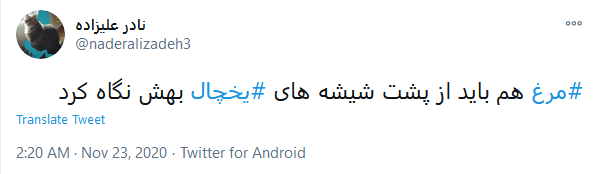 اعتراض کاربران به قیمت مرغ با هشتگ #قیمت_مرغ آقایان چند روز مدیریت نکنید بلکه قیمت مرغ پایین بیاید!