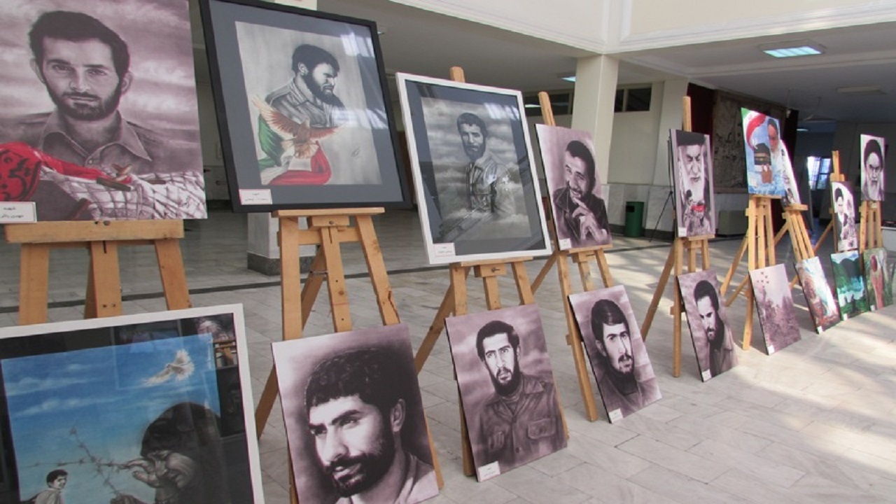 از برگزیدگان کارگاه نقاشی بسیج هنرمندان در اهواز تجلیل شد