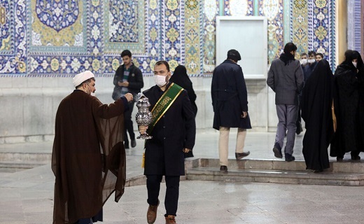 حال و هوای حرم بانوی کرامت در شب میلاد امام عسکری (ع)+تصاویر