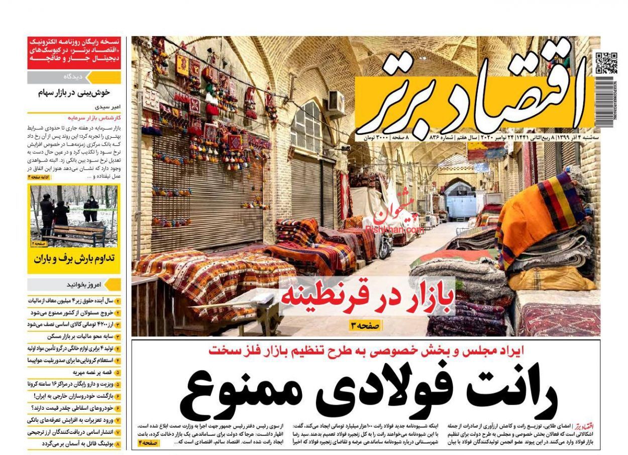 اغنیا در حاشیه امن مالیاتی/ حذف لبنیات از سفره اقشار کم درآمد/ بنگاه&zwnj;های کوچک بازندگان بزرگ بحران کرونا