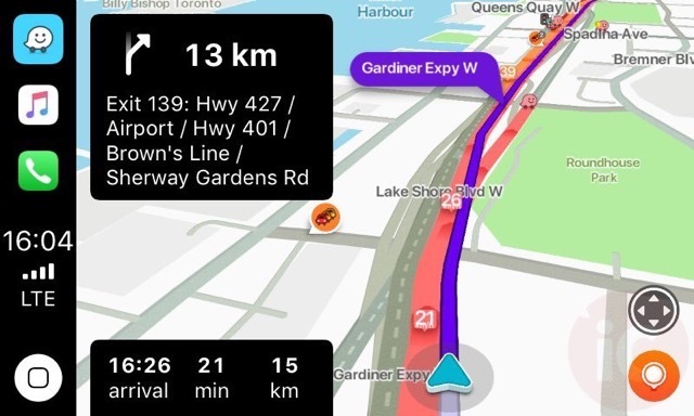 پشتیبانی Waze از حالت split-view CarPlay