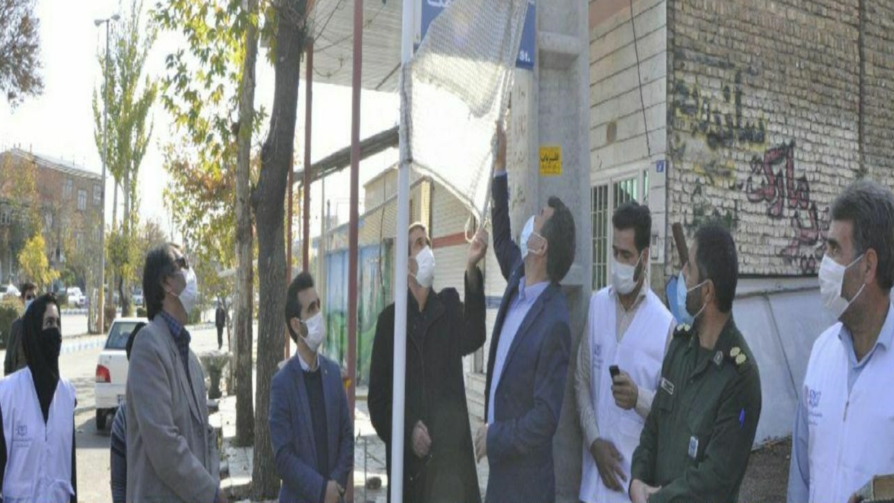 رونمایی از تابلوی خیابان مدافعان سلامت در آوج