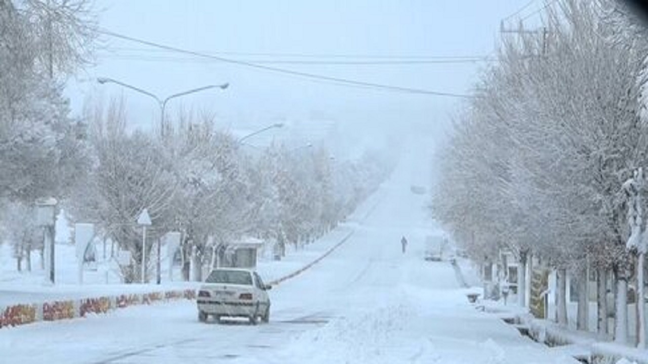 کولاک برف و مه آلودگی در غرب و جنوب اصفهان