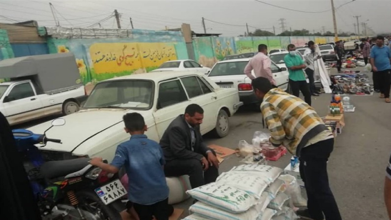 سنگ تمام جمعه ‌بازار اهواز در مهمانی کووید -۱۹
