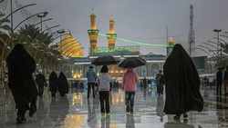 هوای دلچسب بارانی، امروز در بین الحرمین