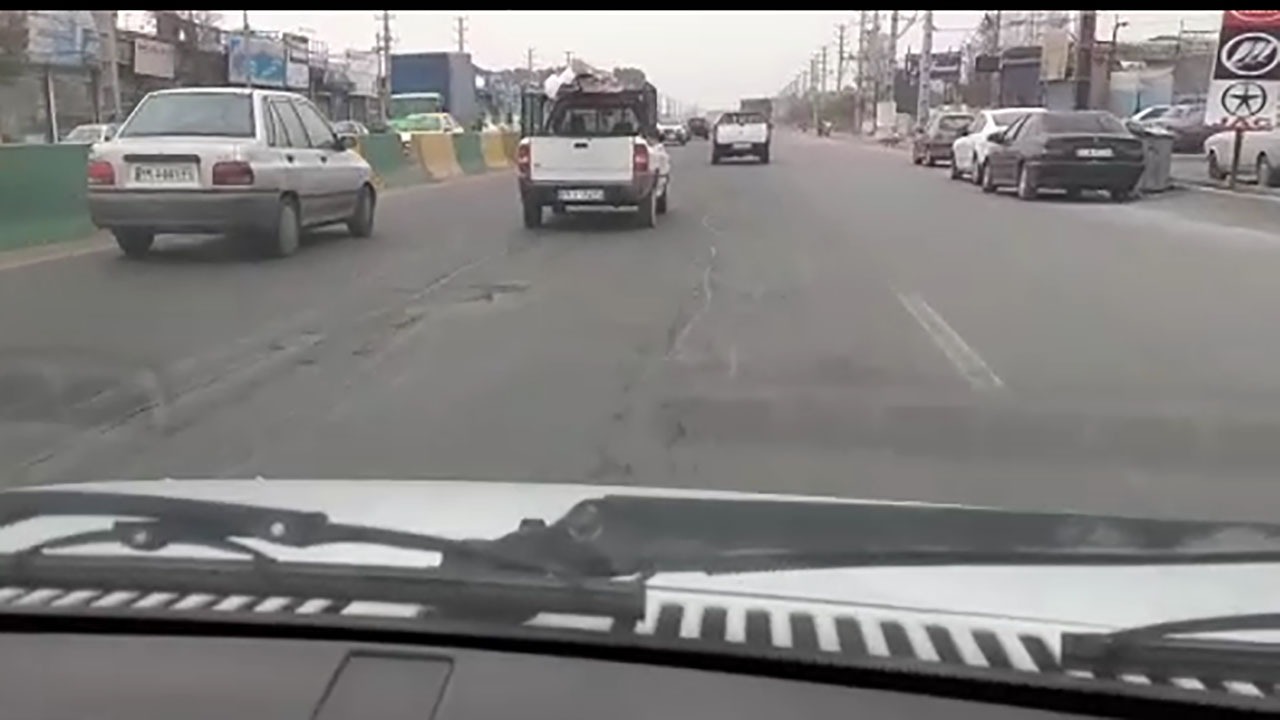 وضع نامناسب جاده در شهریار به خادم‌آباد + فیلم