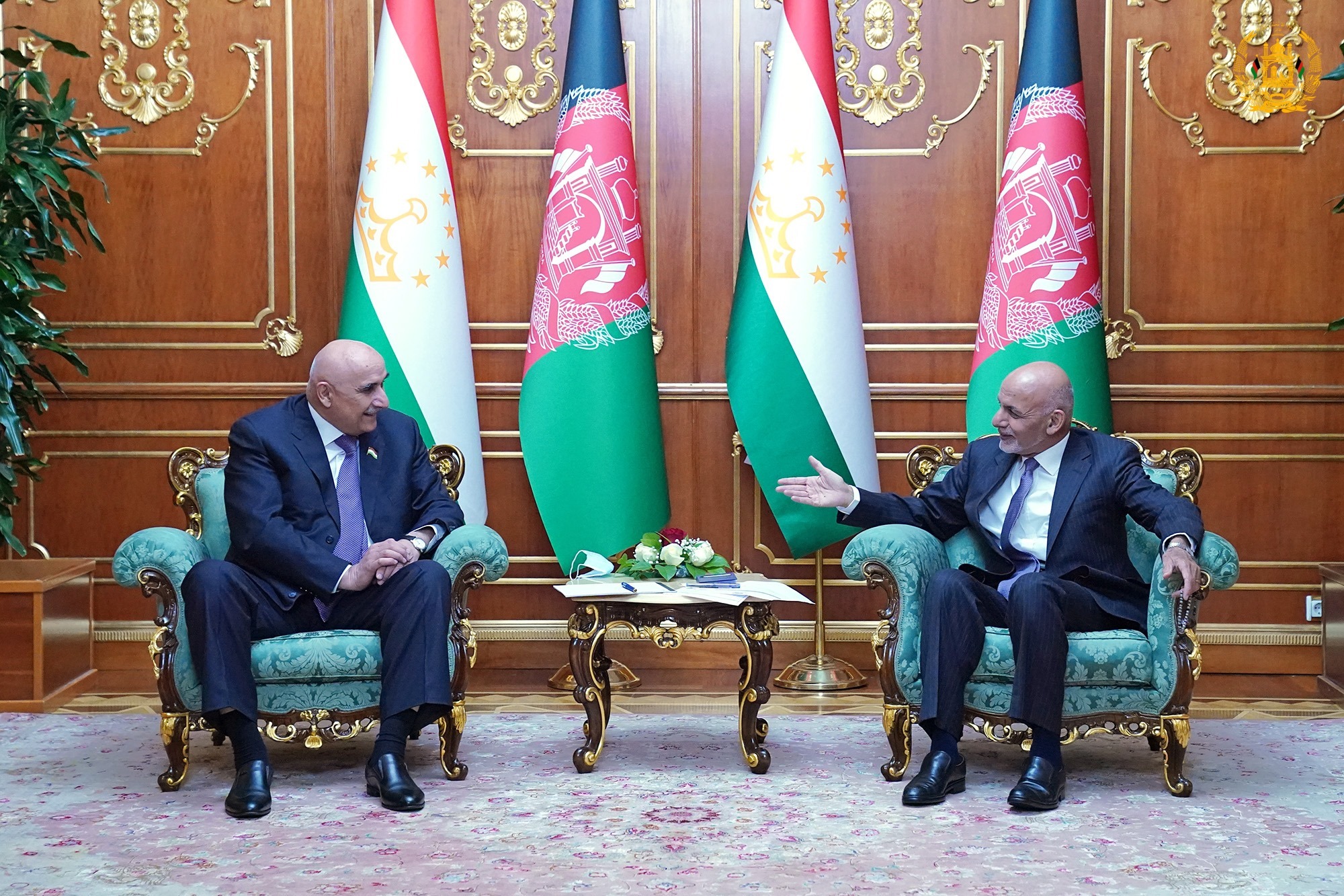 اشرف غنی با صدراعظم و رئیس مجلس نمایندگان تاجیکستان دیدار کرد
