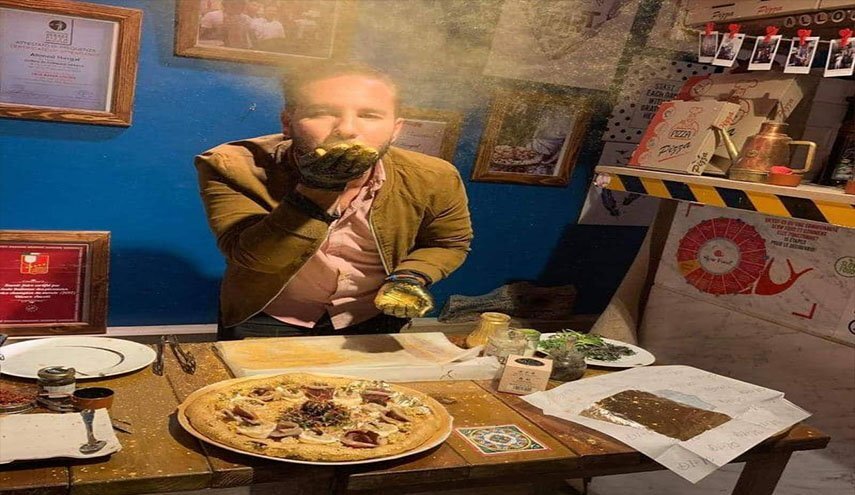 بفرمایید پیتزا با طعم طلا و زغال! + تصاویر