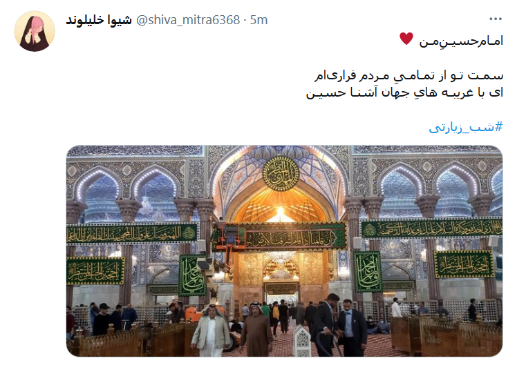 میان این همـه آشوب و بیقراریِ شهر / حسین امن&zwnj;ترین تکیه گاه نوکرهاست