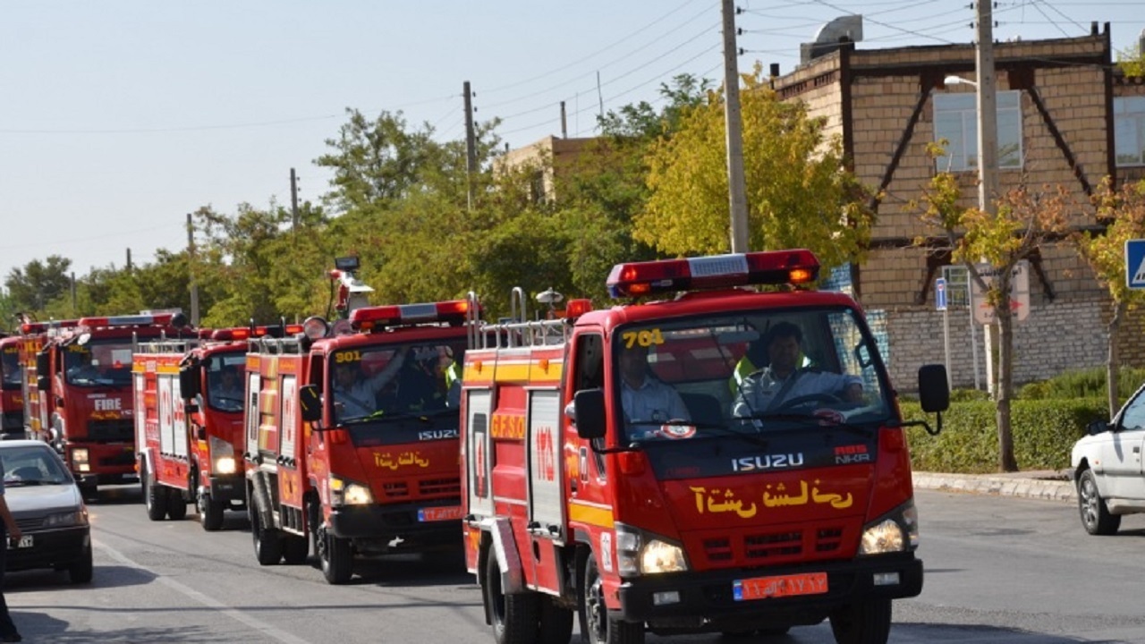 آماده باش آتش نشانان مهابادی در روز طبیعت