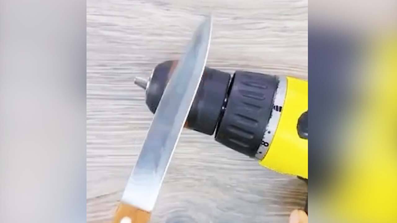 ساخت چاقو تیزکن با دریل! + فیلم