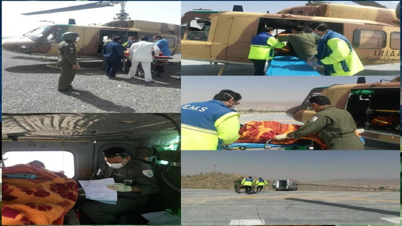 پرواز بالگرد اورژانس برفراز شهرستان شبستر برای نجات بیمار/باد شدید حریف اورژانس هوایی نشد
