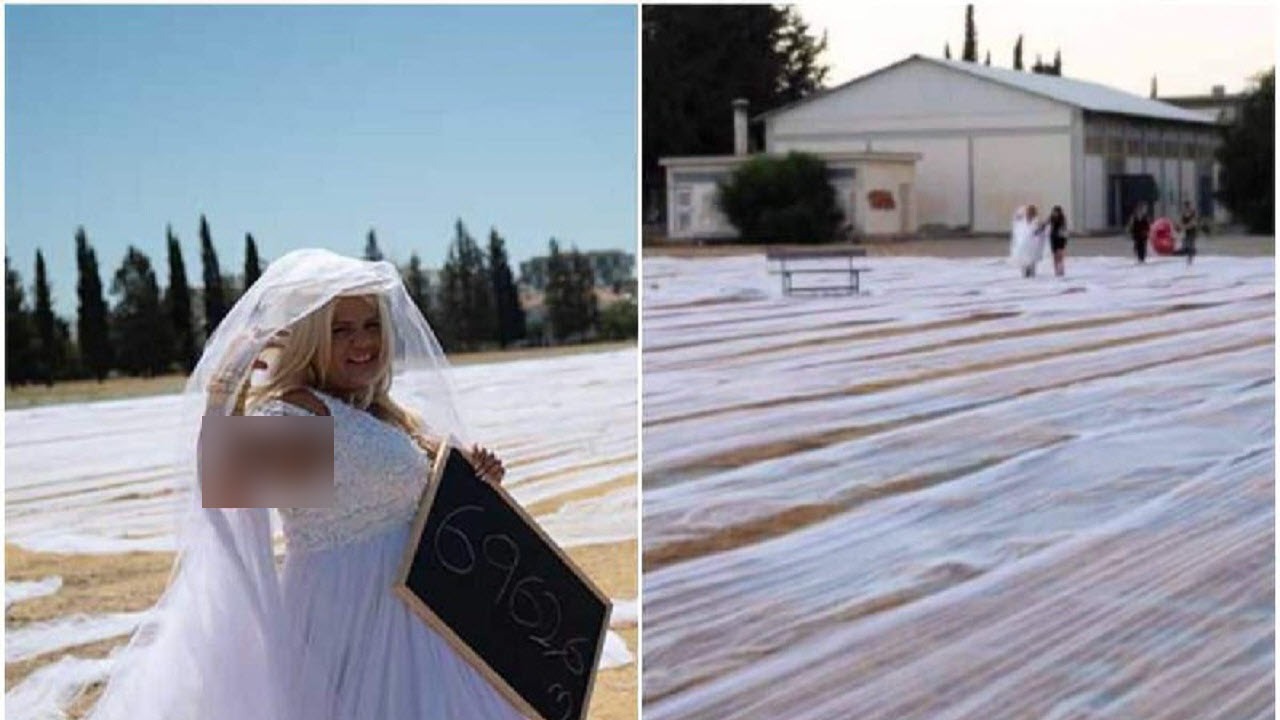 ثبت بلندترین لباس عروس جهان در گینس!