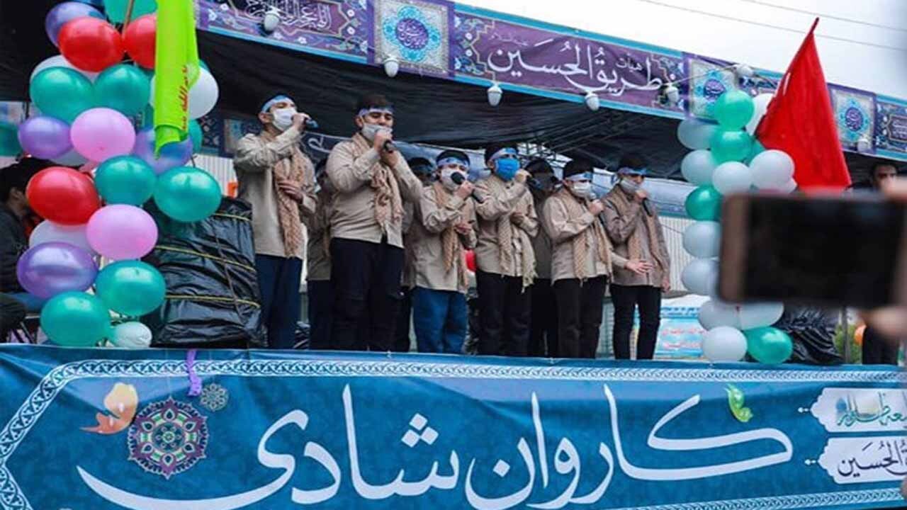 حرکت کاروان شادی نیمه شعبان در خیابان‌های پایتخت + تصاویر