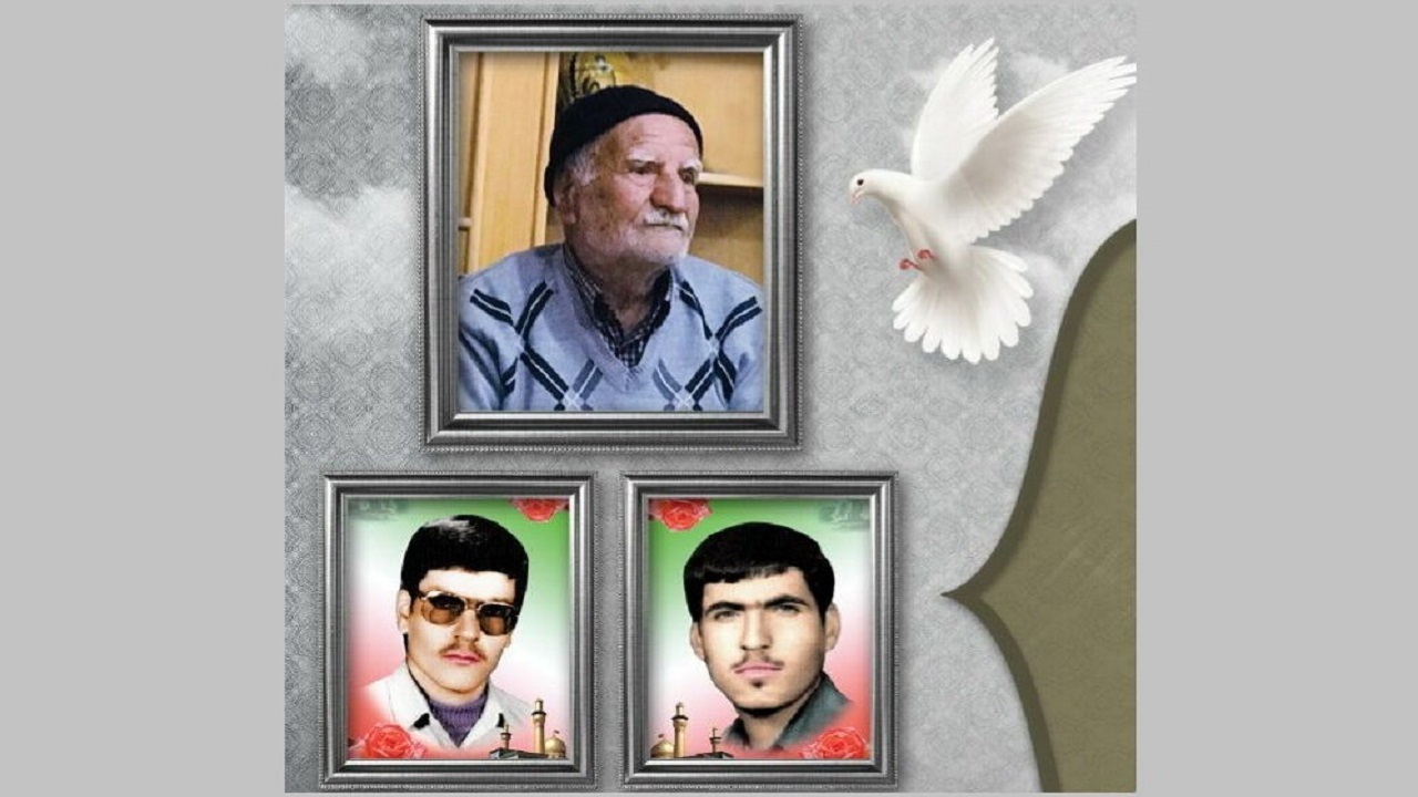 پیکر پدر ۲ شهید اردستان در کنار فرزندانش آرام گرفت